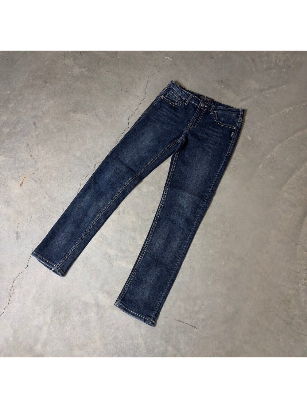 Silver Jeans Co Sasha Straight Leg Jeans Girls 12 Dark Blue